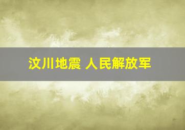 汶川地震 人民解放军